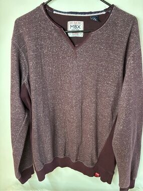 MBX Women's Maroon Speckled Crew Sweatshirt